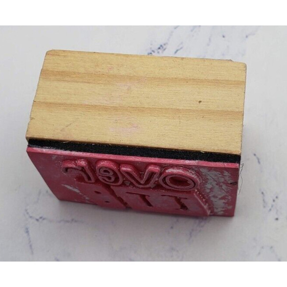 Over It Sayings Small Wood Mounted Rubber Stamp - Picture 4 of 7